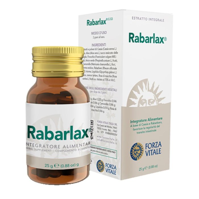 Rabarlax Grani 25 g Lassativo Naturale a Base di Rabarbaro per Regolarità Intestinale