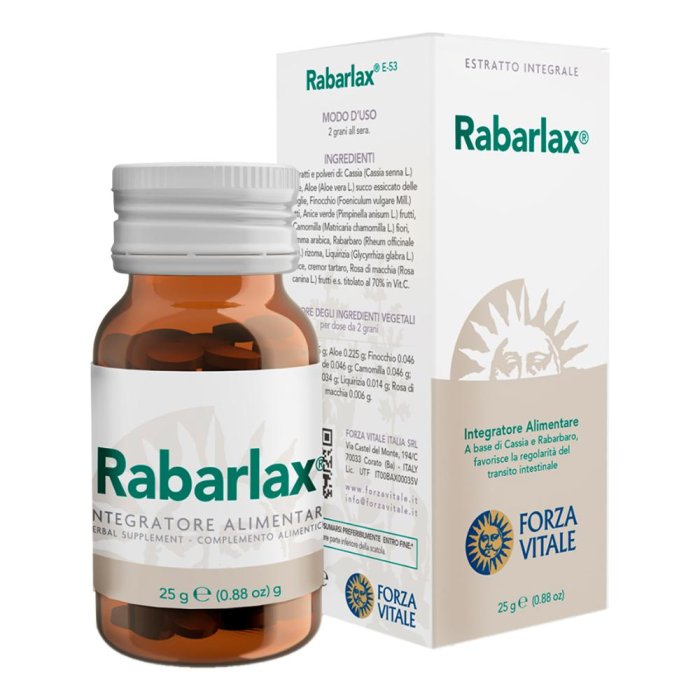 Rabarlax+ Family grani 150 pezzi - integratore lassativo a base di cassia e aloe per il transito intestinale