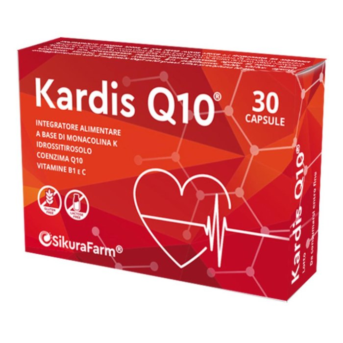 Kardis Q10 - Integratore Alimentare con Riso Rosso Fermentato e Coenzima Q10 - 30 capsule 