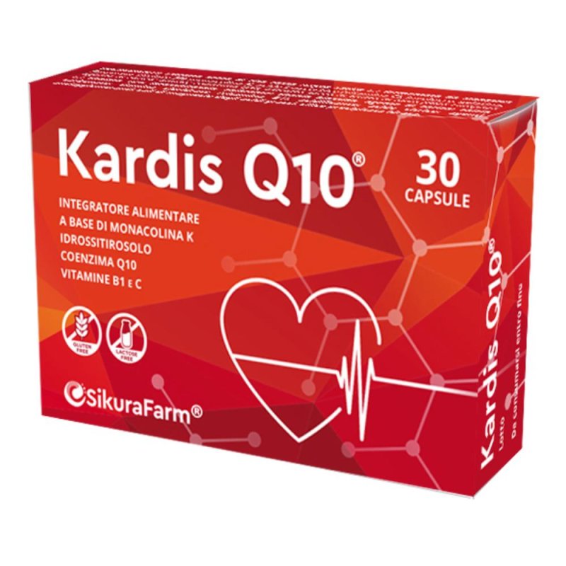 Kardis Q10 - Integratore Alimentare con Riso Rosso Fermentato e Coenzima Q10 - 30 capsule 