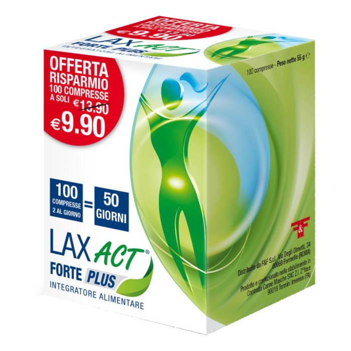 Lax Act Integratori Alimentari 13 Forte Plus Intestino Pigro 100 Compresse