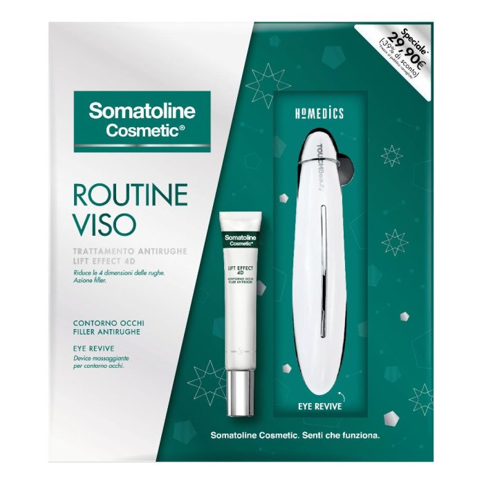 Somatoline Cosmetic Trattamenti Anti-età 4D Cofanetto Trattamento Occhi e Eye Revive per Massaggi