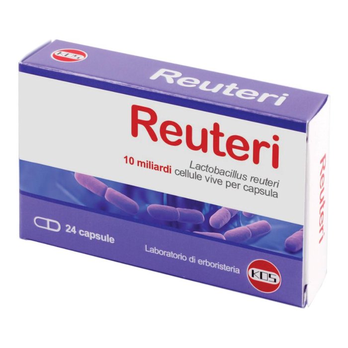 Kos Reuteri 10 Miliardi Integratore Regolarità Flora Intestinale, 24 Capsule
