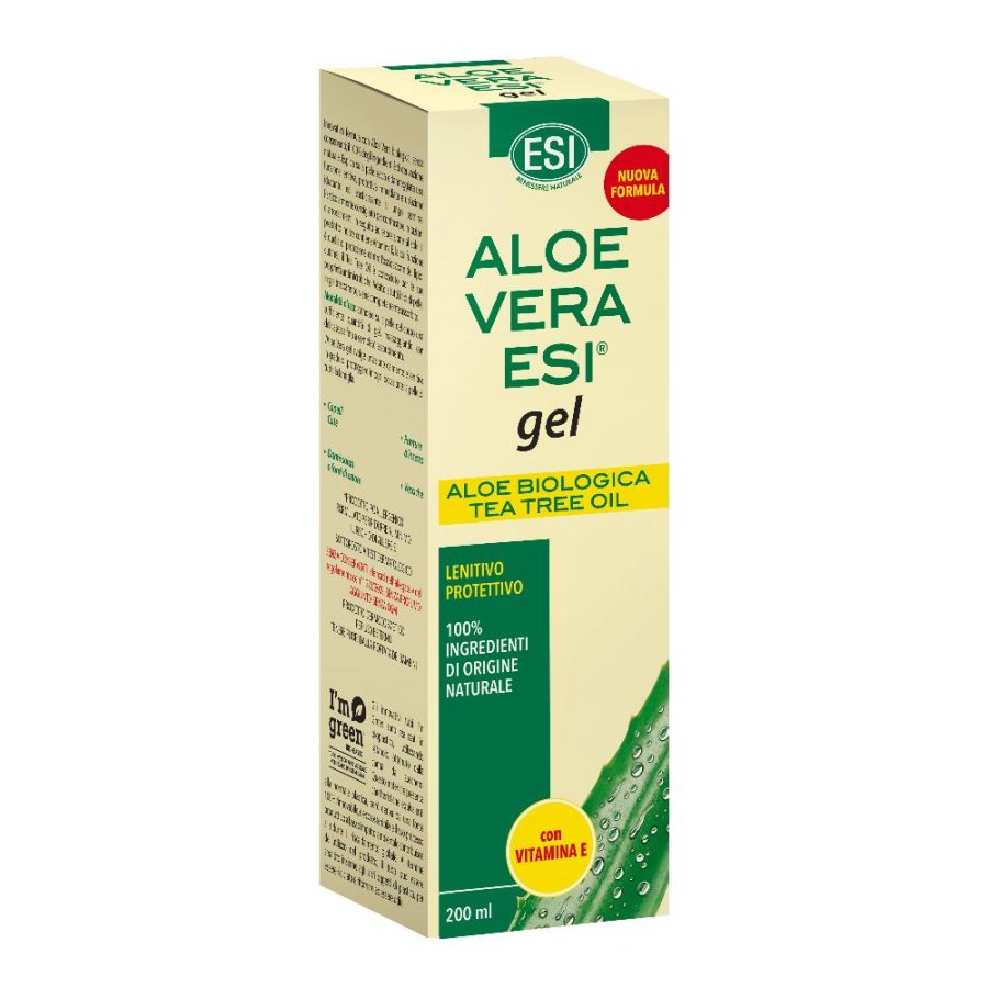Esi Aloe Vera - Gel con Vitamina E + Tea Tree Oil Lenitivo e Protettivo 200 ml