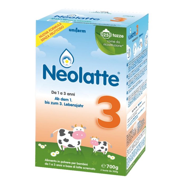 Neolatte 3 Latte di Crescita in Polvere per Bambini dai 12 Mesi Confezione Doppia 2 x 350 g