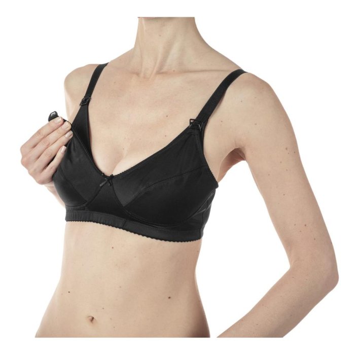 Mammy reggiseno microfibra allattamento nero taglia 4C – reggiseno premaman con clip apribili