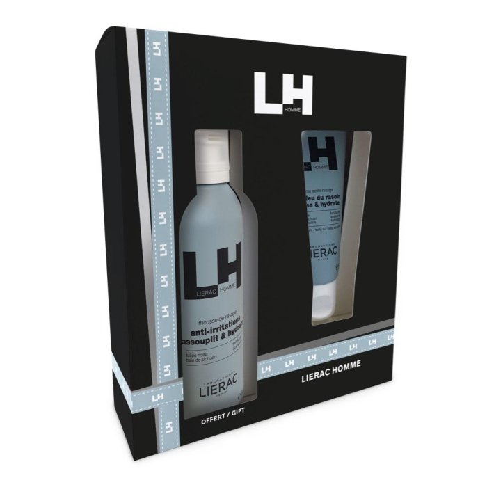 Lierac LH Innovazione ed Evoluzione della Fitocosmesi Homme Cofanetto Balsamo Dopobarba e Schiuma da Barba