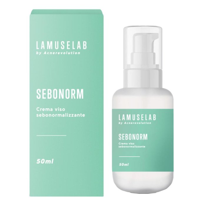 LaMuseLab Sebonorm Crema Seboregolatrice Viso Anti Imperfezioni, 50ml