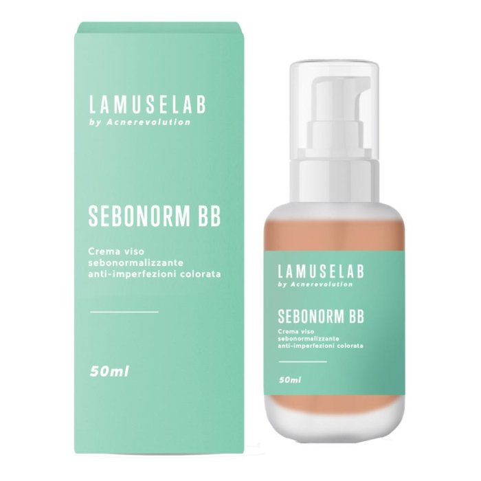 LaMuseLab Sebonorm BB Crema Sebonormalizzante Viso Anti Imperfezioni Colorata 50 ml