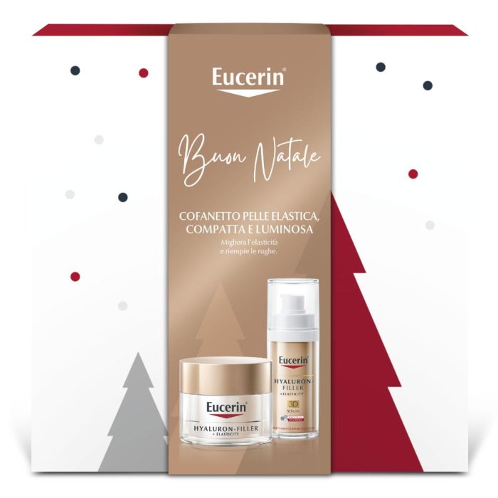 Beiersdorf Eucerin Pelli Delicate Elasticity Christmas Pack Cofanetto Natale Crema e Siero