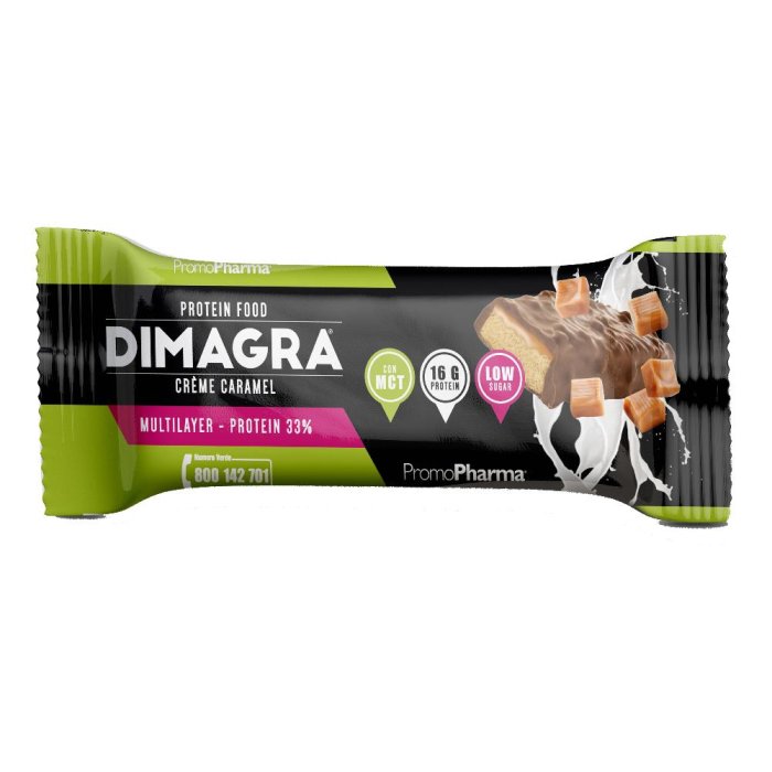 Dimagra Prot Bar 33% cream caramel - barretta proteica 33 percento gusto caramello