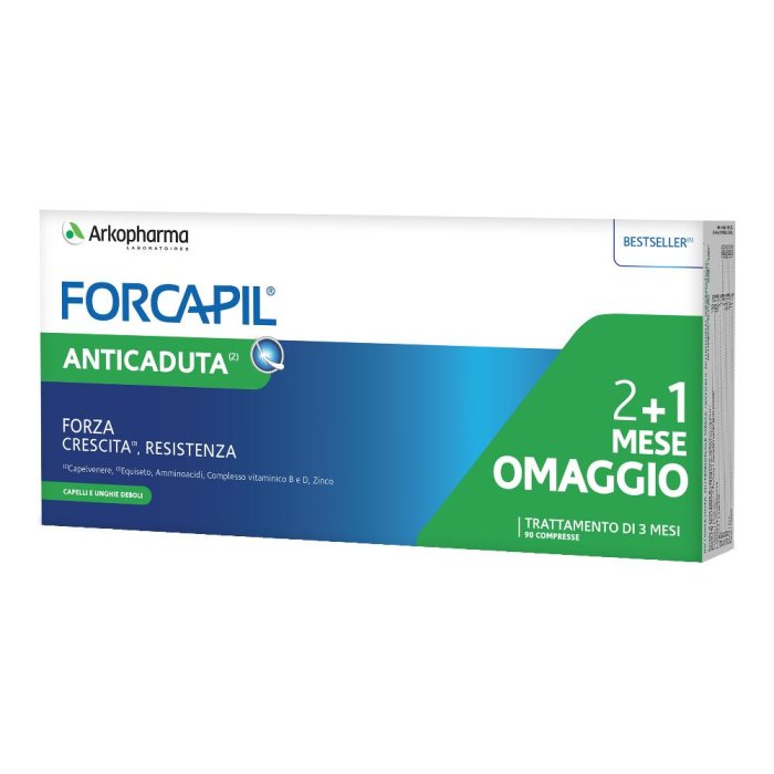 Forcapil Anti-Caduta 2+1 Integratore Alimentare per Capelli e Unghie – 90 compresse
