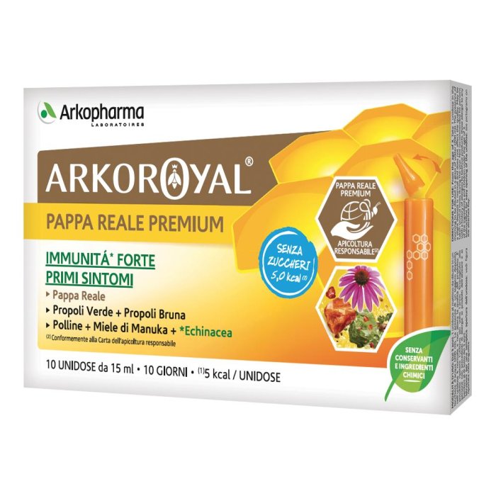 Arkopharma Arkoroyal - Pappa Reale Premium Immunità Forte 10 Flaconcini