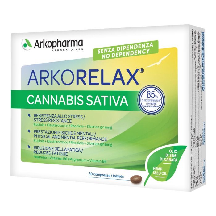 Arkorelax Cannabis Sativa Integratore Rilassante 30 compresse