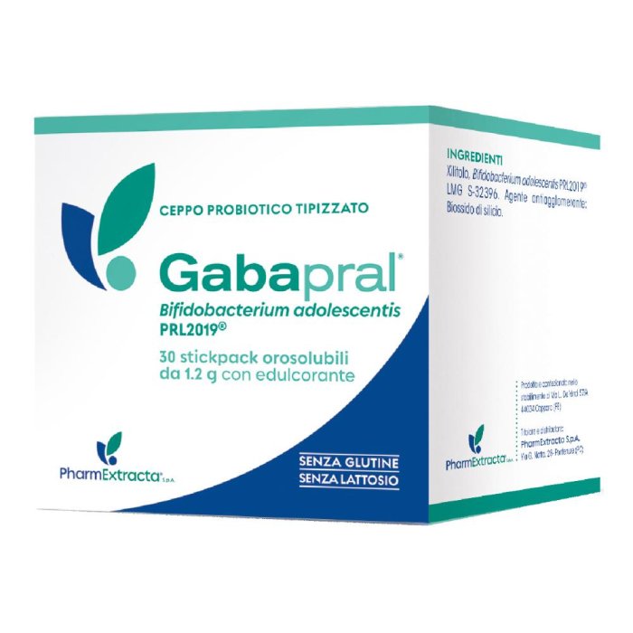 Gabapral Integratore Alimentare con Probiotico Bifidobacterium adolescentis 30 stickpack