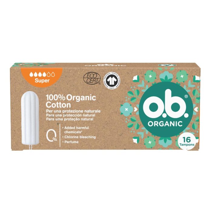 O.B. Organic Super Assorbenti Interni per Flusso Intenso 16 Pezzi