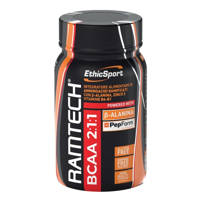Ramtech BCAA Aminoacidi Ramificati 2:1:1 1500 mg 120 Compresse Integratore per Massa Muscolare e Recupero