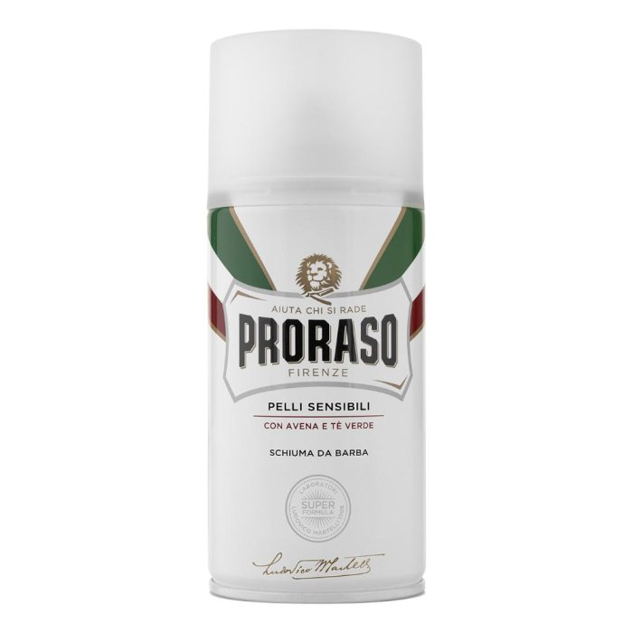 Proraso schiuma da barba pelli sensibili 300 ml - schiuma lenitiva con tÃ¨ verde e avena