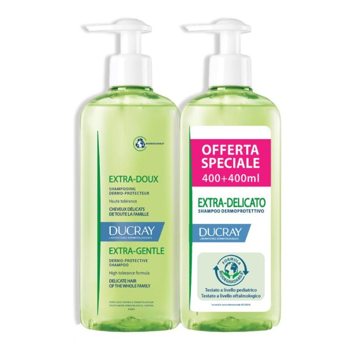 Ducray Extra Delicato shampoo Dermoprotettivo 2 x 400 ml