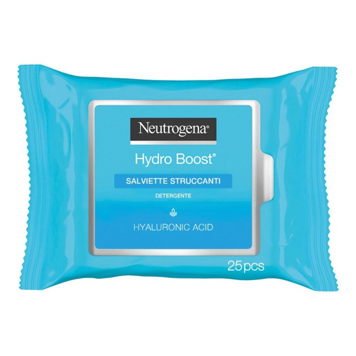 Neutrogena Trattamenti per Pelli Secche e Delicate Hydro Boost Detergente Salviette Struccanti 25 pezzi