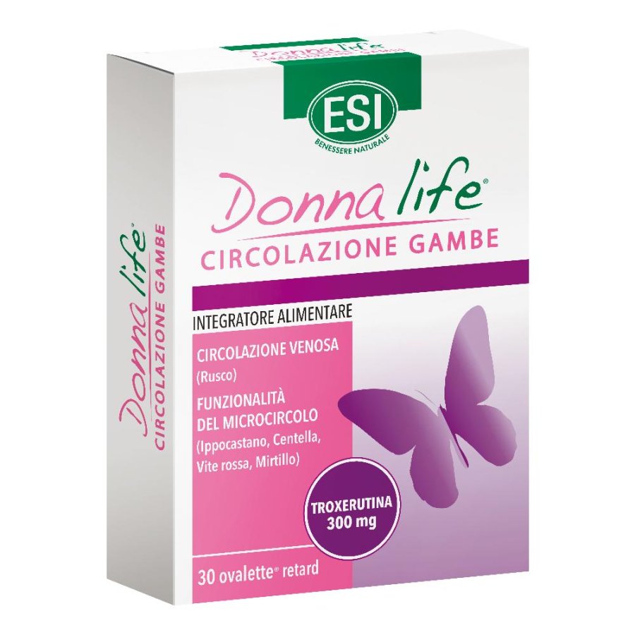 ESI Donna Life - Circolazione Gambe Integratore Funzionalità Venosa 30 Ovalette