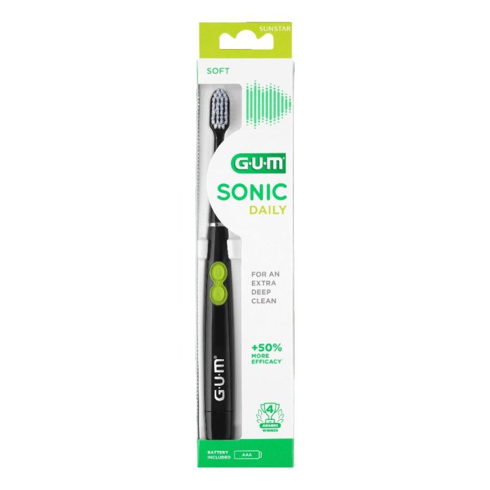 Gum Sonic Daily Spazzolino a Batteria Nero 1 pezzo