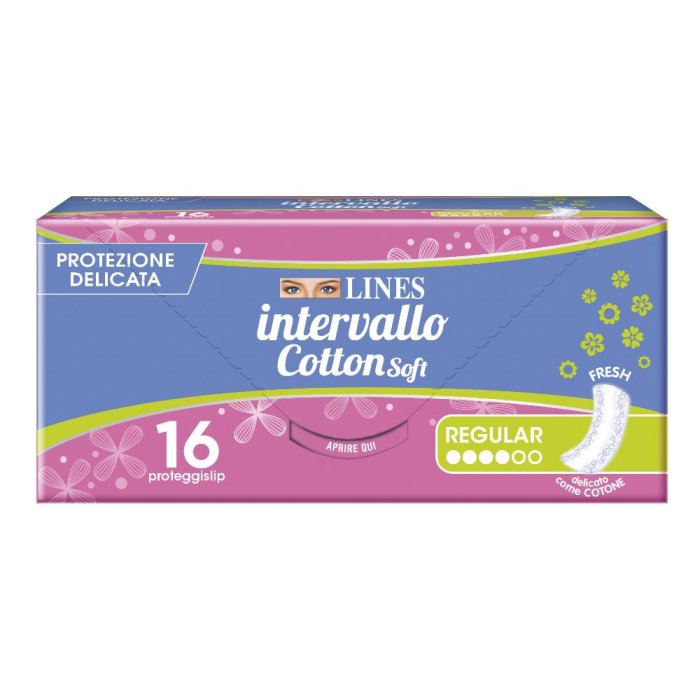 Fater Proteggislip Lines Intervallo Cotton Soft Fresh Distesi 16 Pezzi