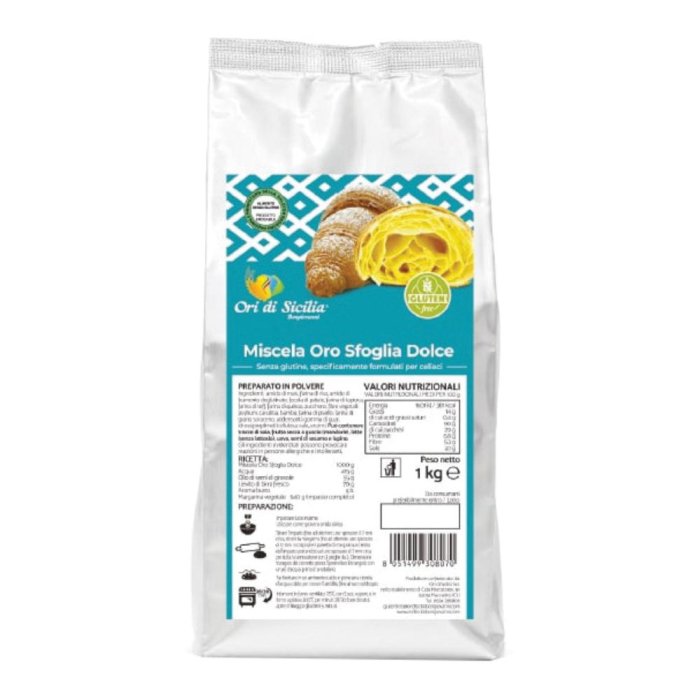 Ori di Sicilia Mix Oro Sfoglia – Preparato Professionale per Pasta Sfoglia, Croissant e Dolci di Pasticceria