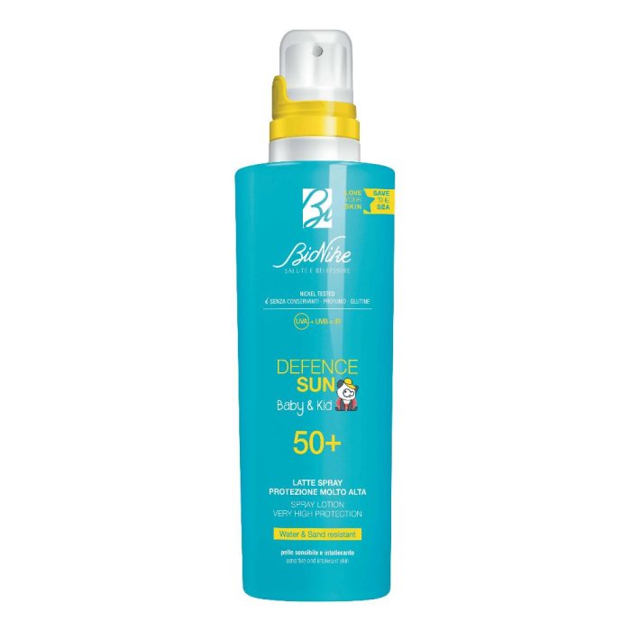 BioNike Defence Sun 50+ Baby & Kid Latte Spray  Protezione Solare Elevata Bambini  200 ml