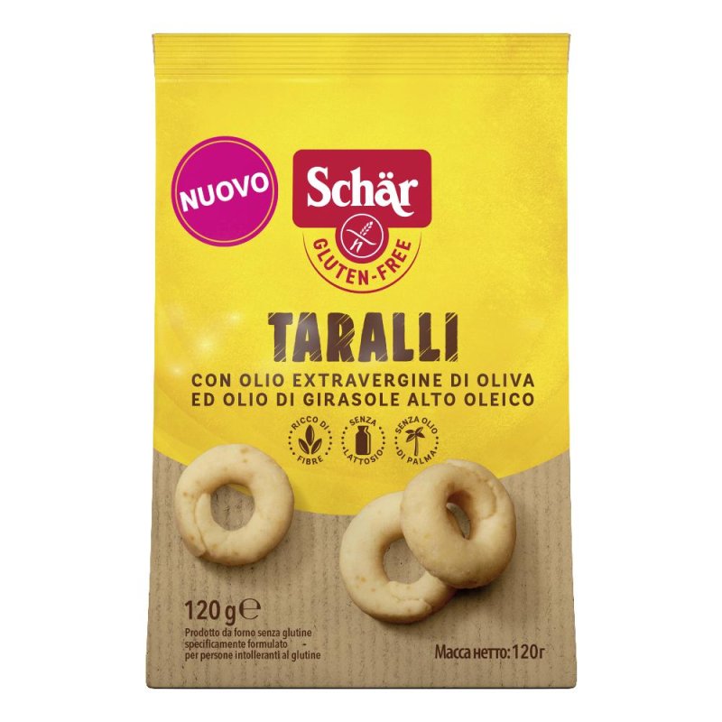  Schar Taralli Croccanti snack senza glutine con olio extravergine di oliva 120 g