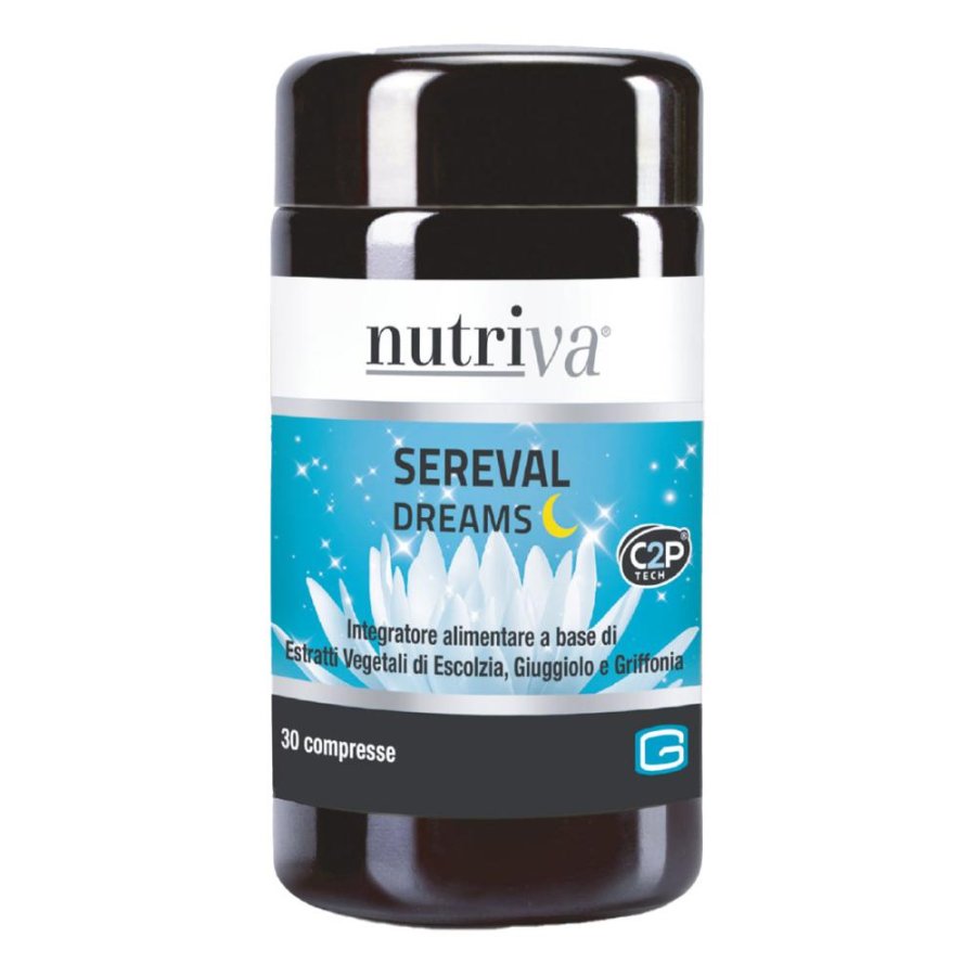 Nutriva Sereval Dreams 30 compresse - integratore per sonno e rilassamento Nutriva Sereval Dreams 30 compresse - integratore per sonno e rilassamento