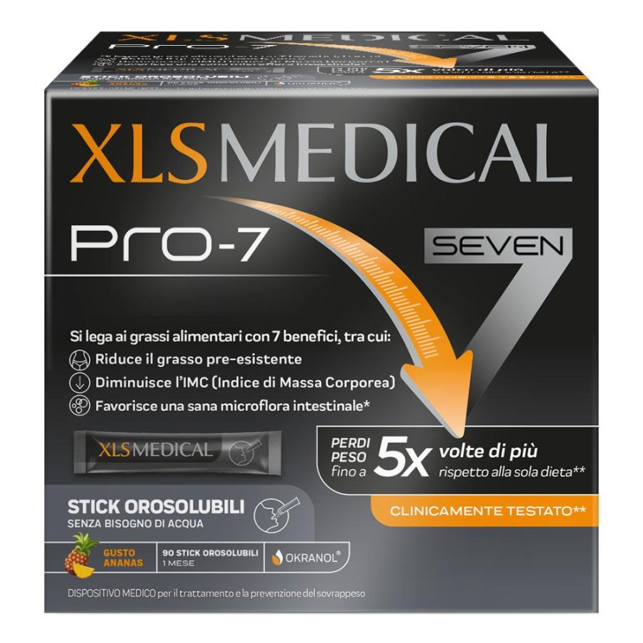 Xls Medical Pro 7 Trattamento dimagrante 90 stick Xls Medical Pro 7 Trattamento dimagrante 90 stick
