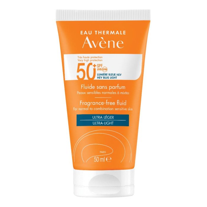 Avene - Solare Fluido Protezione Spf 50+ Senza Profumo Confezione 50 Ml