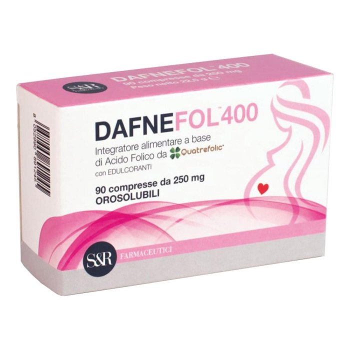 Dafnefol 400 Integratore di Acido Folico 90 Compresse per Gravidanza e Preconcezione