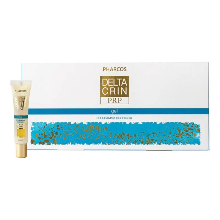 Pharcos Deltacrin PRP Trattamento Anticaduta Capelli in Fiale 6x15 ml Rinforzante e Stimolante Ricrescita