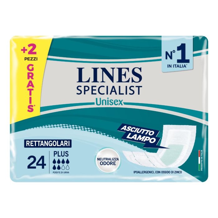 Lines Specialist Derm Assorbenti Rettangolari per Incontinenza 30 Pezzi