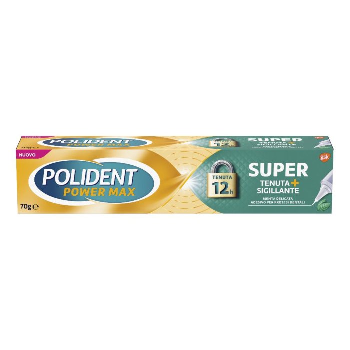 Polident Super Tenuta+sigillante Adesivo Per Protesi Dentale Gusto Menta 70g