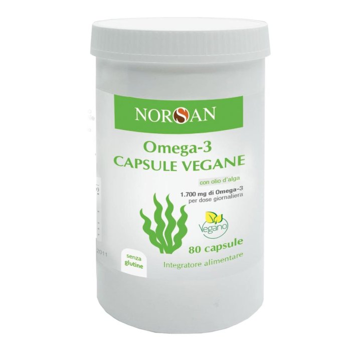 Norsan Omega-3 Vegano Integratore Alimentare 80 capsule
