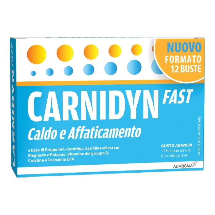  Carnidyn - Fast Caldo e Affaticamento Confezione 12 Bustine