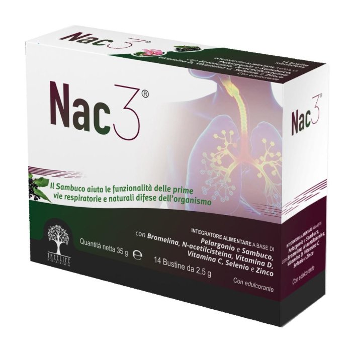 Nac 3 Integratore fluidificante per le vie respiratorie 14 bustine