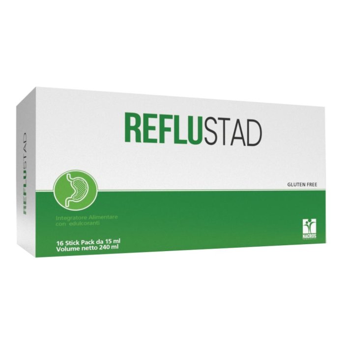 Reflustad 16 Stick Pack Dispositivo Medico per Reflusso Gastroesofageo e Bruciore di Stomaco