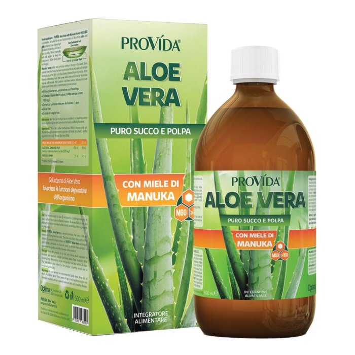 Optima Naturals Provida - Aloe Vera Puro Succo con Miele di Manuka 500 ml