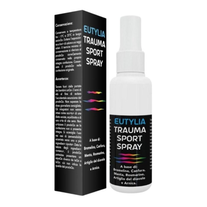 Eutylia Trauma Sport Spray 100 ml Trattamento Lenitivo per Traumi Contusioni e Dolori Muscolari