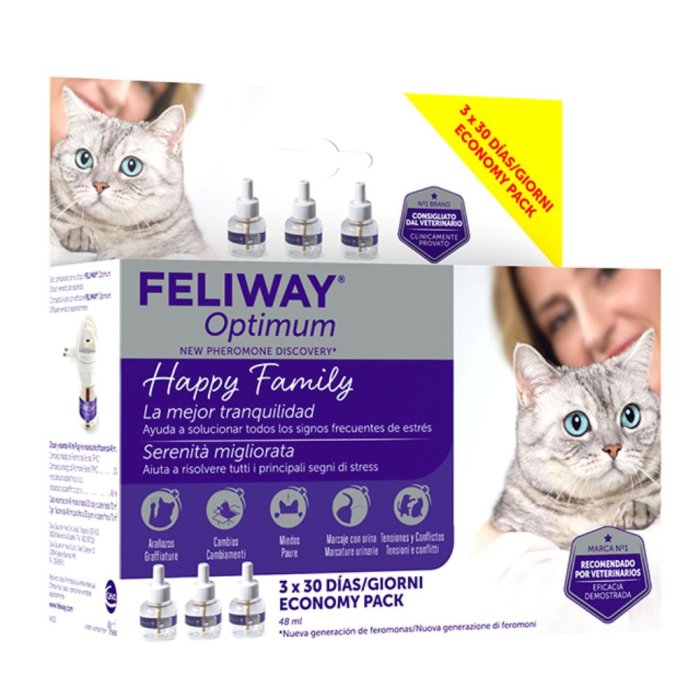 Feliway Optimum refill 3x48 ml - ricarica diffusore feromoni per gatti