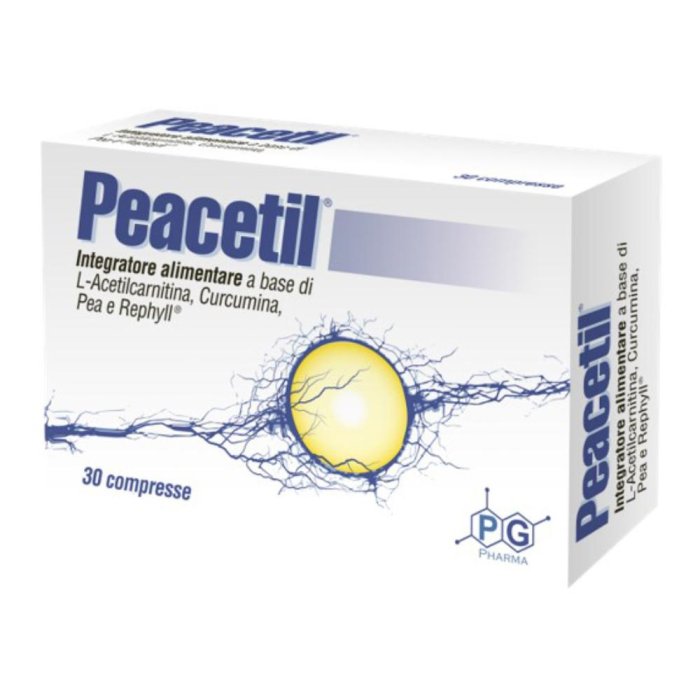 Peacetil Integratore Alimentare con Cla700 , Acetilcarnitina , Curcumina e rephyll  30 compresse