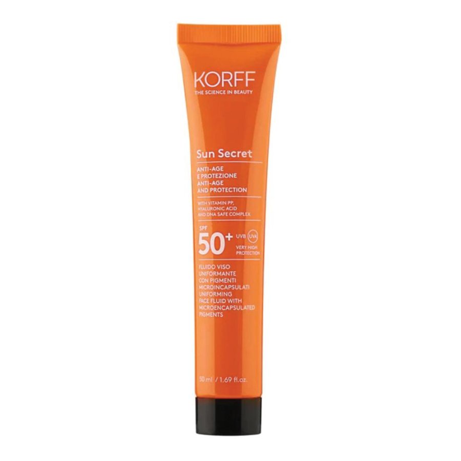 Korff Sun Secret Fluido Solare Viso Colorato 01 Light SPF 50+ Alta Protezione