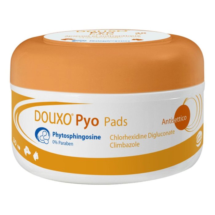 Douxo S3 Calm Pads Dischetti Lenitivi Detergenti per Cani e Gatti con Pelle Sensibile e Prurito – 30 Dischetti