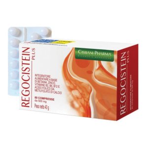 Regocistein Plus 80 compresse - integratore con vitamina B12 metilfolato betaina e zinco per metabolismo dellomocisteina