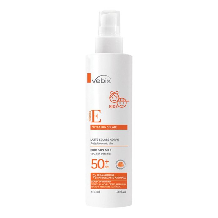 Vebix Phytamin sole latte baby SPF50+ - latte solare bambini alta protezione