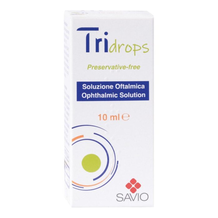 Tridrops Collirio Soluzione Oftalmica 10 ml Lubrificante e Lenitivo per Occhi Secchi e Arrossati